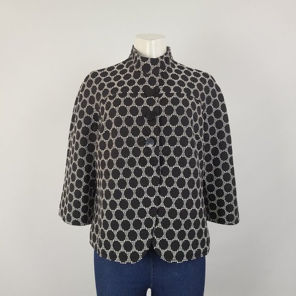 Coldwater Creek Black & White Jacket Size 10 - Picture 1 of 10